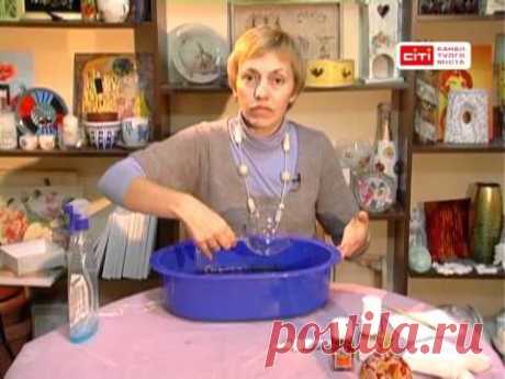 Мраморирование.Декор стеклянного бокала.Малик Елена. - YouTube