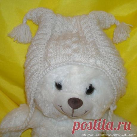 Вязание спицами шапочки для новорожденного