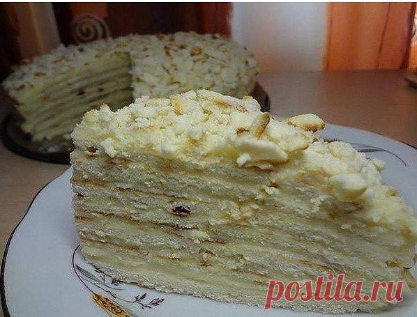 ОРТ НА СКОВОРОДЕ. 
Этот торт делается всего за пол часа и без духовки!
Торт на сковороде не требует ни дорогих продуктов, ни больших навыков в выпечке.
Сохраните, чтобы не потерять!
 И, кстати, получается безумно вкусным с первого раза! Уж поверьте, проще этого тортика я не встречала, а все мои друзья и муж с сыном просто обожают его! Вкус у него — что-то среднее между рыжиков и наполеоном. Муж говорит, что очень напоминает ему любимый наполеончик)) Только возни с ним практически нет.
Ингреди