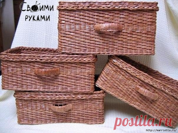 Плетем корзинки из газет