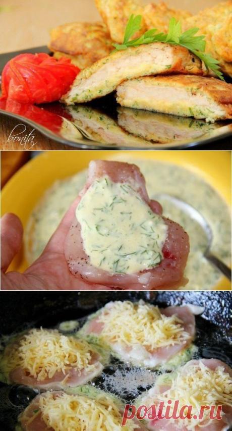 Куриные отбивные с сыром