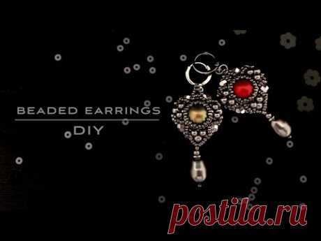 Beaded earrings tutorial 🐍🎄 #diy #tutorial #earrings #beadwork (2024)