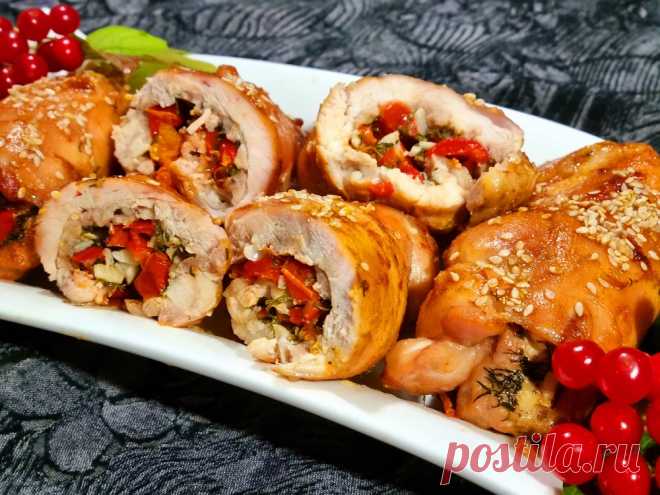 КУРИНЫЕ РУЛЕТИКИ с ароматной НАЧИНКОЙ. Можно готовить из любого мяса!
Ссылка на видео:
https://youtu.be/u3iezFyhEPo

Нежные сочные, сытные куриные рулетики с ароматной начинкой на праздник или на семейный ужин. Можно готовить абсолютно из любого мяса!