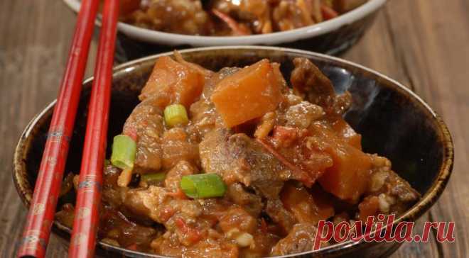 Карри из говядины с тыквой, пошаговый рецепт с фото