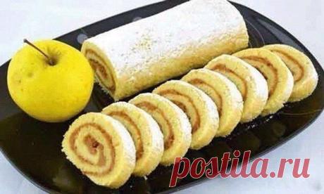 Рулет с яблоками - rastimul.com.ua