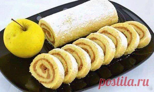 Рулет с яблоками - rastimul.com.ua