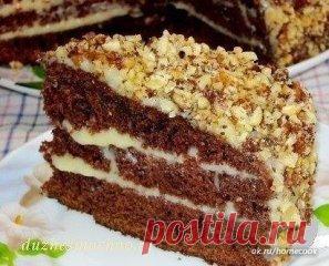 Шоколадный торт на кефире «Фантастика»
Очень простой и необычный рецепт вкусного торта. Приготовить сможет любой. Попробуйте обязательно!
Ингредиенты: Для теста: ●Кефир или простокваша -300 г ●Сахар – 1 стакан ●Яйца – 2 шт. ●Растительное масло – 2 ст. л. ●Какао – 2-3 ст. л. ●Сода – 1 ч.л. ●Мука – 2 стакана
Для крема: 1- вариант – сметанный крем ●Сметана – 400 г ●Сахар – 1 стакан ●Масло сливочное -200 г
2- вариант – заварной крем ●Яйца – 2 шт. ●Сахар – 300 г ●Мука-2 ст. л (с горкой) ●