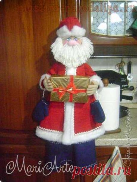 Мастер-класс по шитью для дома: Мешочек для подарков "Дед Мороз"