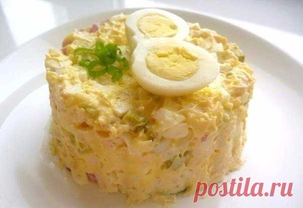 В копилку любимых рецептов – Салат из курицы с соленым огурцом