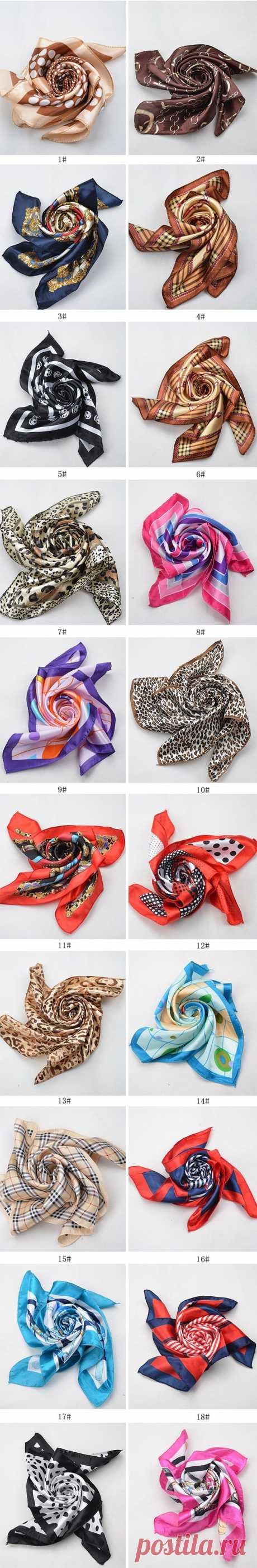Aliexpress.com : Buy fashion bandana women square chiffon scarf turban 90*90cm large square satiny print foulard men kerchief dual purpose sacrves from Reliable scarf polyester suppliers on The perfect pair | Alibaba Group