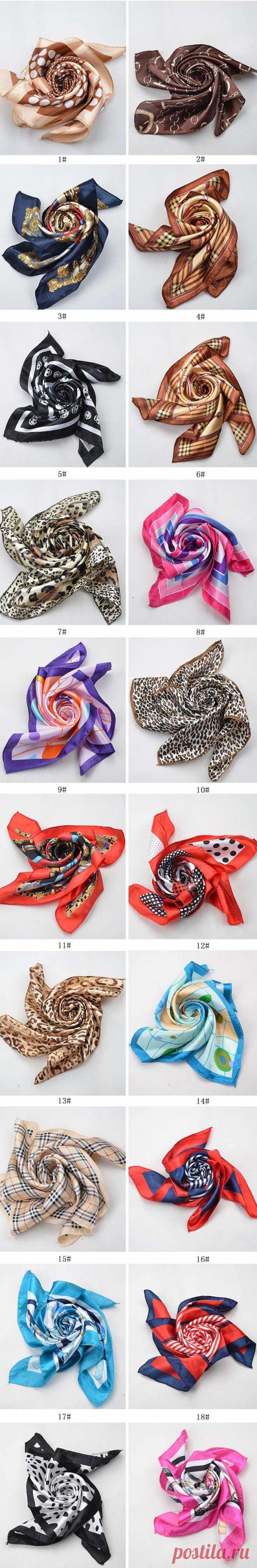 Aliexpress.com : Buy fashion bandana women square chiffon scarf turban 90*90cm large square satiny print foulard men kerchief dual purpose sacrves from Reliable scarf polyester suppliers on The perfect pair | Alibaba Group