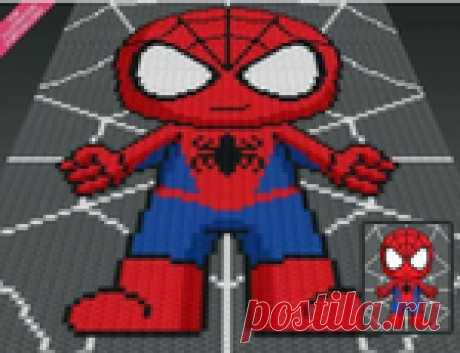 Покрывало человек паук (схема). Автор - Two Magic Pixels