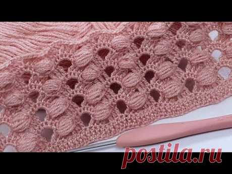 Sade ve zarif / Tığ işi örgü / Yelek hırka şal modeli /crochet knitting