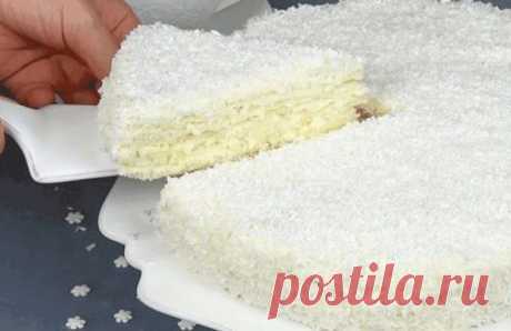 Я завжди була “лінива невістка”, а тут свекруха сама рецепт попросила. Торт “Сніжок” дуже смачний і простий в приготуванні…