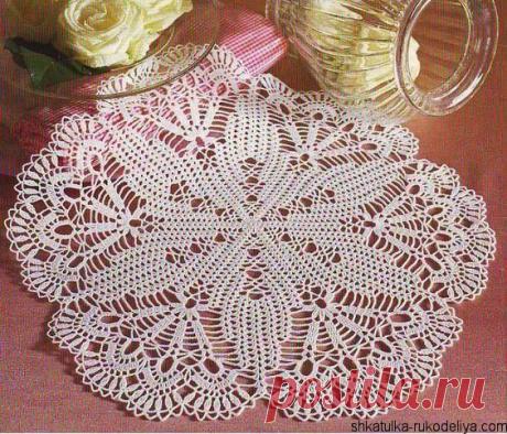 Красивая салфетка крючком Красивая салфетка крючком схемы. Связать крючком ажурную салфетку