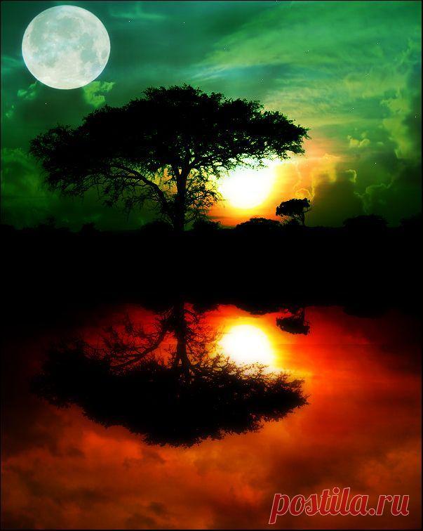 луна