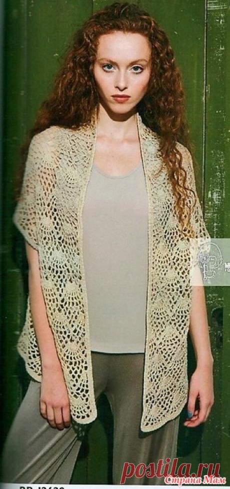 Ажурный жилет "кокон". Крючок. «RICH MORE vol.126 2016»
