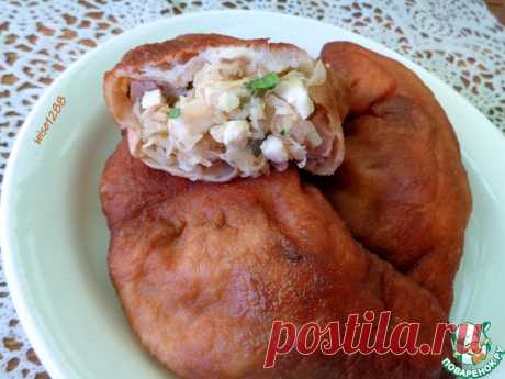 Жареные пирожки с капустой, яйцом, луком Кулинарный рецепт