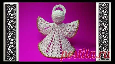 ПРЕЛЕСТНЫЙ АНГЕЛ крючком на Рождество How to crochet christmas angel