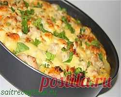 Запеканка картофельная с курицей и овощами | Сайт рецептов