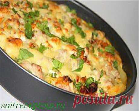 Запеканка картофельная с курицей и овощами | Сайт рецептов