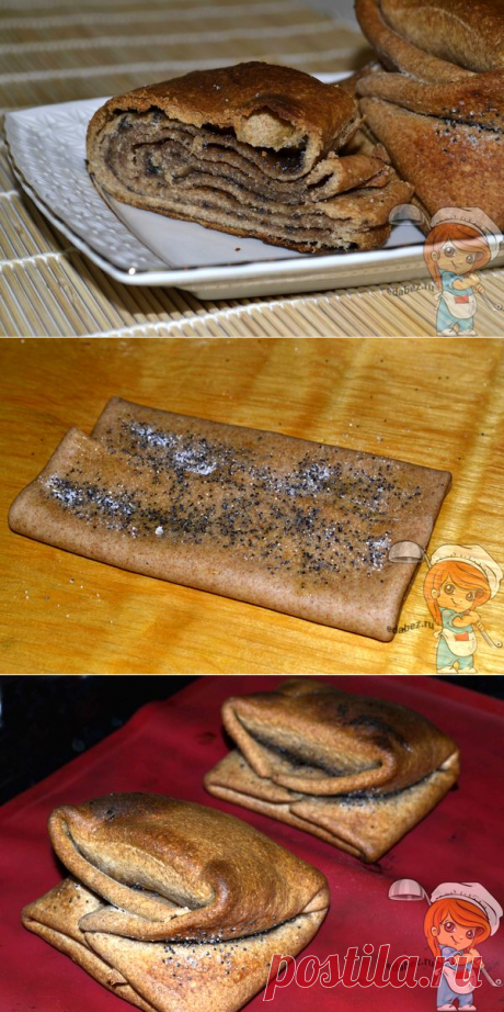 Катлама с маком. Ингредиенты: мука, масло, мак, сахар, соль, вода