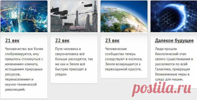 Добро пожаловать в будущее! : Здесь вы найдете возможный вариант развития мировой истории. Отчасти из неоспоримых истин, отчасти из догадок, предоставлены события будущего, основанные на исследованиях, включающих анализ существующих тенденций таких, как изменения в окружающей среде, успехи в технологических достижениях согласно закону Мура, развитие медицины и изменения на геополитической карте... - Изучайте будущее по временным отрезкам и по интересующим Вас темам