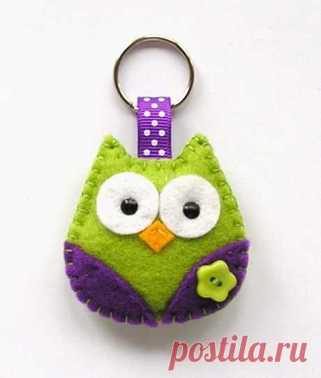 Owl keyring - Folksy