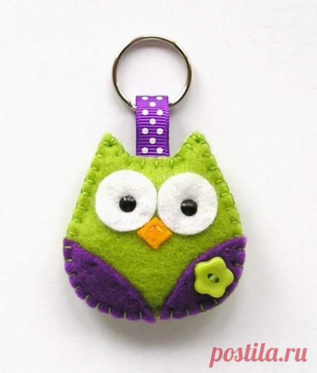 Owl keyring - Folksy
