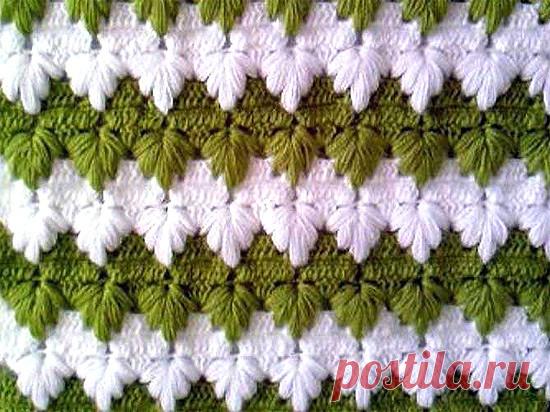 Узор Гусиные лапки крючком мастер класс. Схема узора гусиные лапки |