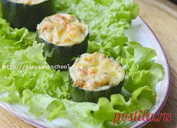 Фаршированные кабачки с фаршем запеченные в духовке: рецепт с фото | Легкие рецепты