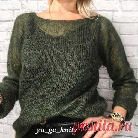 Джемпер-паутинка из мохера, спицами, от https://www.instagram.com/yu_ga_knits//. / Обсуждение на LiveInternet - Российский Сервис Онлайн-Дневников