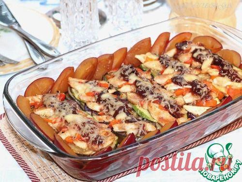 Запеченная курочка с овощами со сливовым соусом - кулинарный рецепт