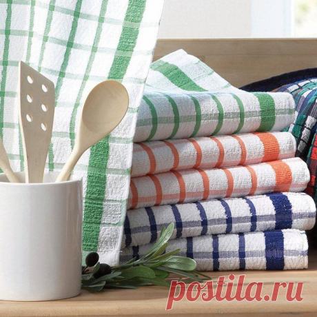 Стирка кухонных полотенец горчицей