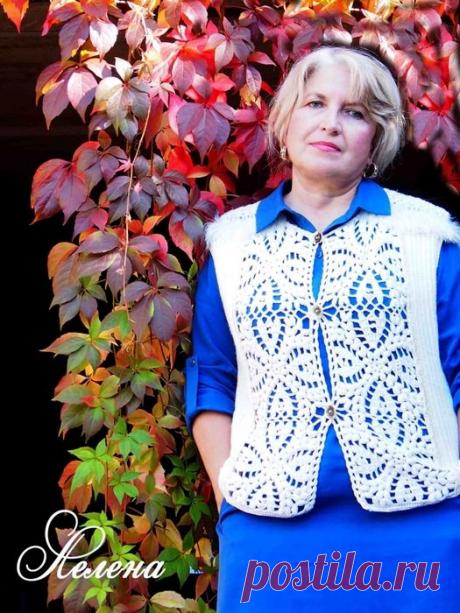 Жилет &quot;Кукурузка&quot;..моя работа