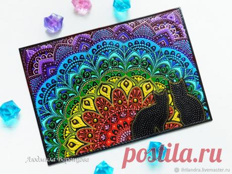 Мастер-класс: Украшаем обложку для паспорта яркой росписью – Ярмарка Мастеров