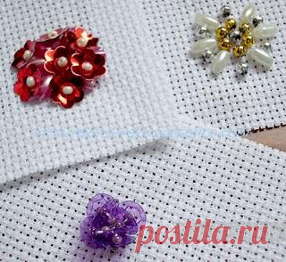 вышивка пайетками мастер класс - Поиск в Google