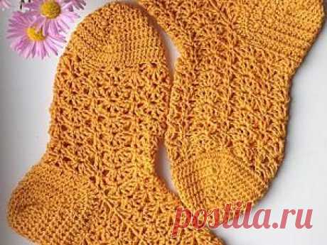 Вяжем ажурные носочки крючком - Ярмарка Мастеров - ручная работа, handmade