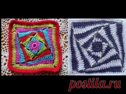 ⭐Самые Красивые Квадратные мотивы со схемами - Вязание крючком