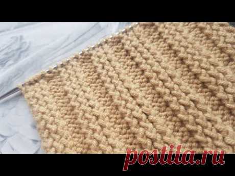 Супер резинка на основе скрещенных петель ❤ knitting pattern.