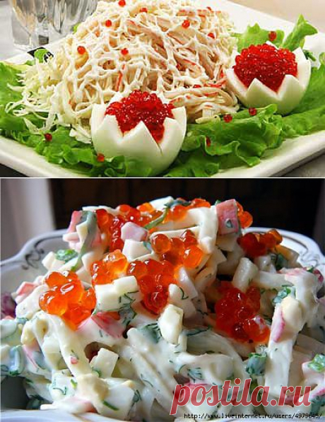 САЛАТЫ ИЗ КАЛЬМАРОВ НА ЛЮБОЙ ВКУС - 10 рецептов.