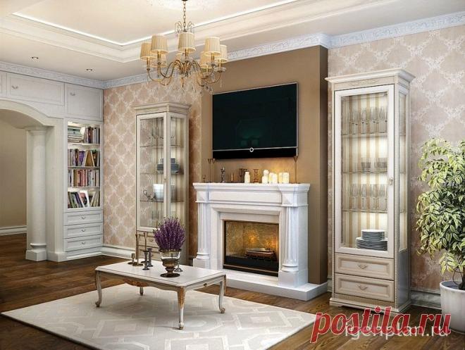камин консоль в интерьере гостиной – Google Поиск
