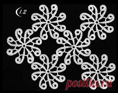 Элемент фриформа (или ирландского кружева) - коловорот, розетка, спиральный цветок
Эти элементы разработала Наталья Сауткина. Опубликованы в журнале 