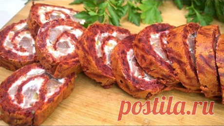 Хоть 2 порции делай все равно не хватит ПРОВЕРЕНО! Очень вкусный закусочный рулет.