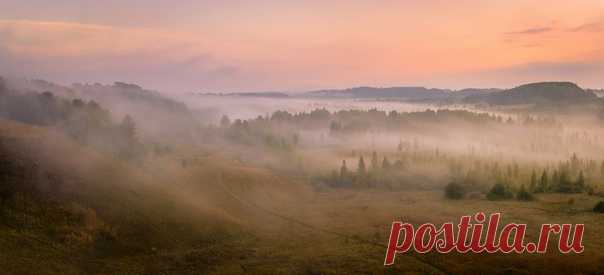 Панорама Изборско-Мальской долины, Псковская область. Автор фото – Роман Дмитриев. Доброе утро!