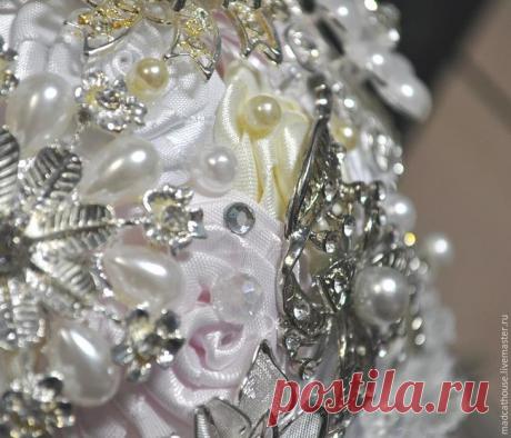 Создание свадебного брошь-букета