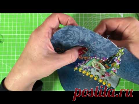 Вышиваем крученные розочки, шов "елочка" и"меандр"