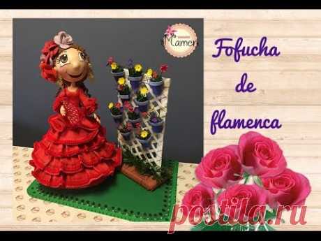 🌷2 Parte Fufucha de flamenca paso a paso hecha con gomaeva. Creaciones Mamen 💟🌷💟