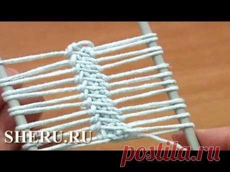 Crochet Hairpin Stripe Lace Cord Урок 16 Лента связанная на вилке