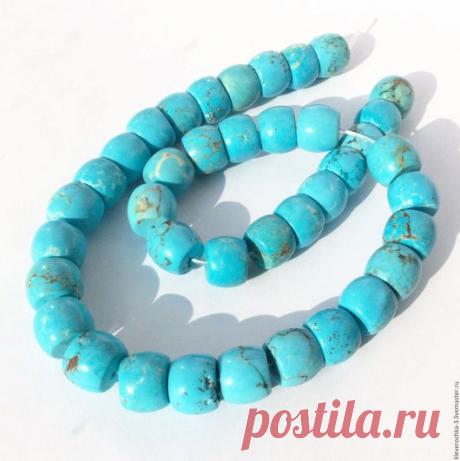 Купить Туркенит 11 мм шайба шар бусины см.описание и фото - голубой